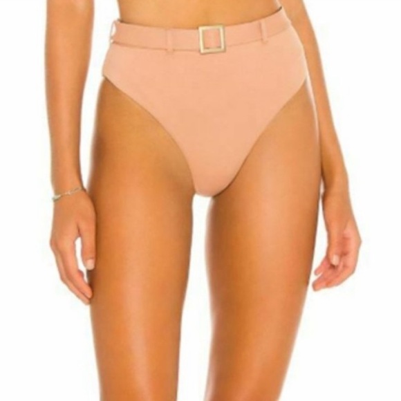 We Wore What Emily Belted High Wasted Bikini Bottoms - Picture 2 of 13